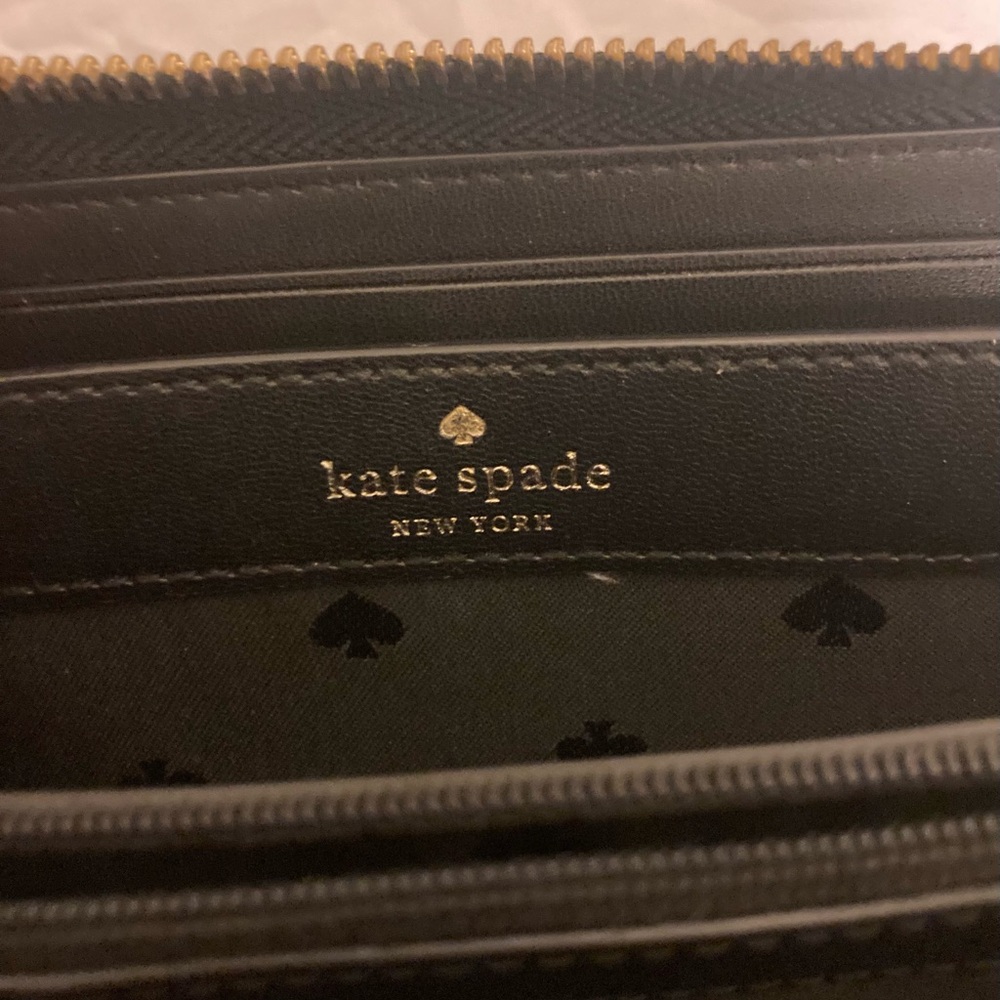 kate spade Black Wallet with Gold Logo - Picture 7 of 10